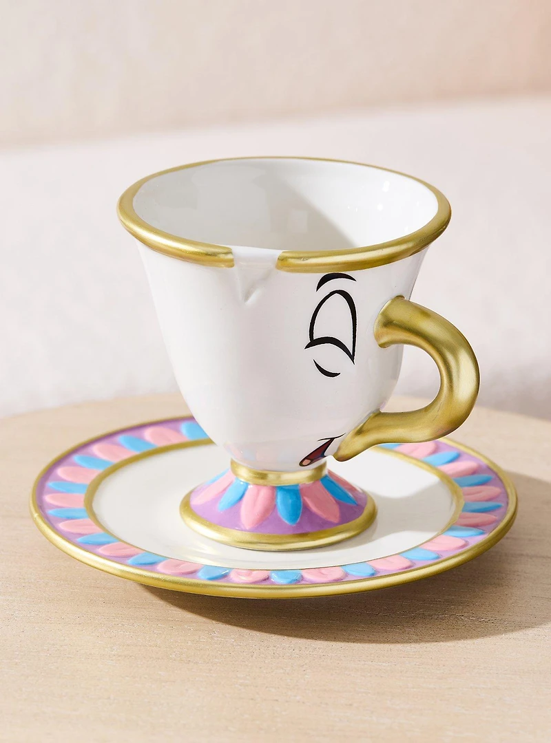 Disney Beauty and The Beast Chip Teacup & Saucer Set - BoxLunch Exclusive