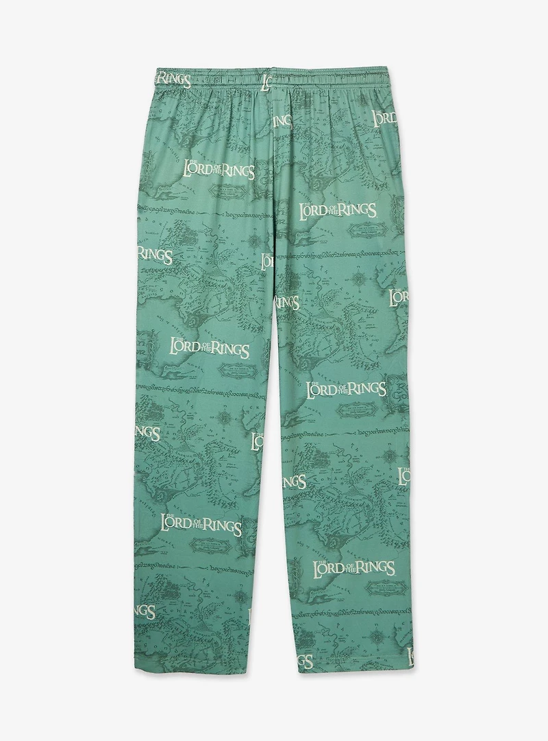 the Lord of Rings Middle-earth Map Allover Print Sleep Pants — BoxLunch Exclusive