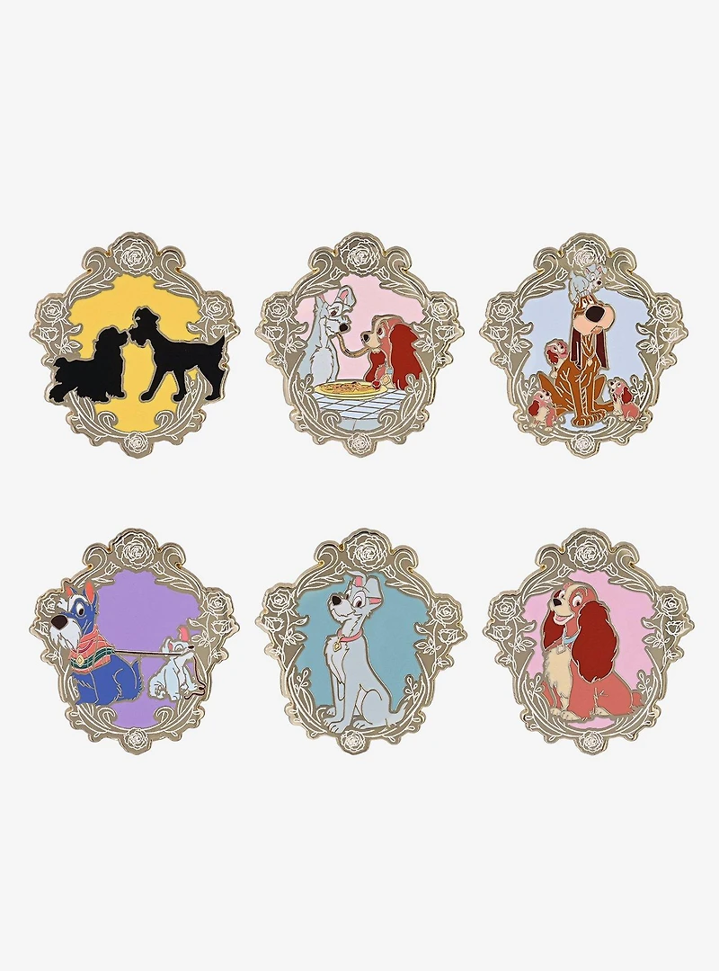 Disney Lady and the Tramp Portrait Blind Box Enamel Pin — BoxLunch Exclusive