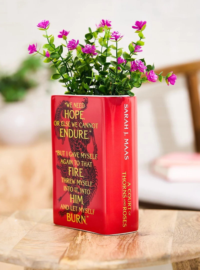 A Court of Thorns and Roses Book Figural Vase
