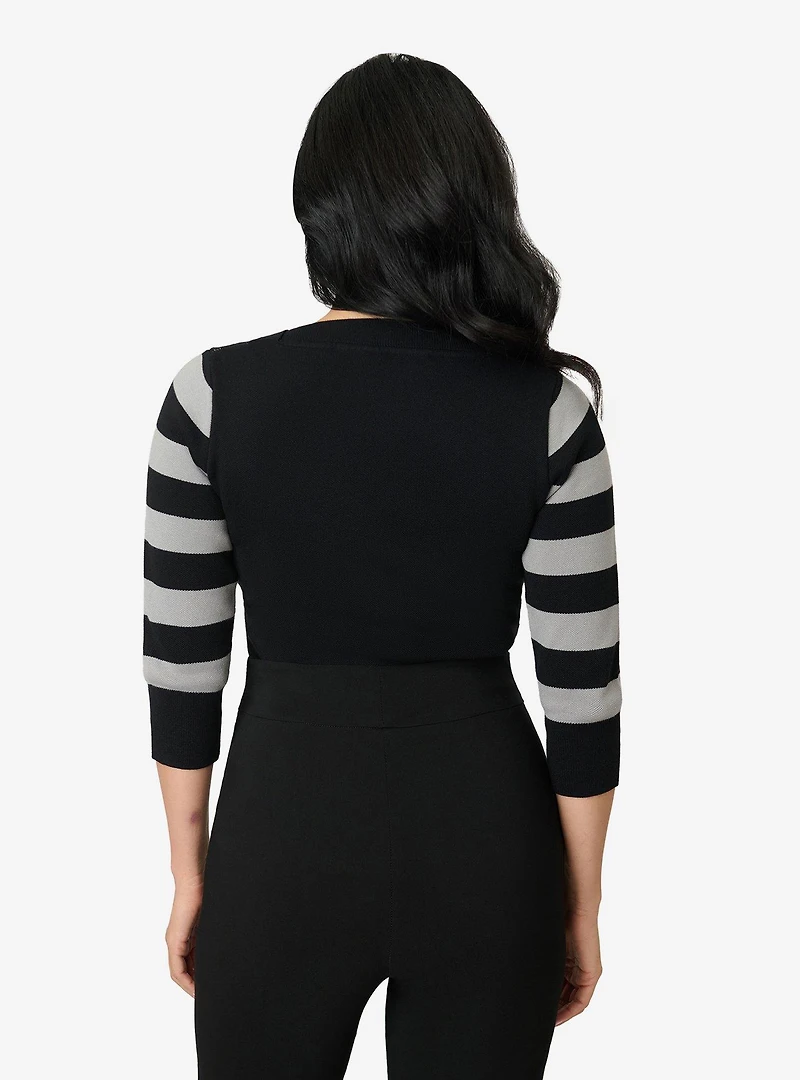 Unique Vintage Black & Raccoon Sleeve Minou Sweater