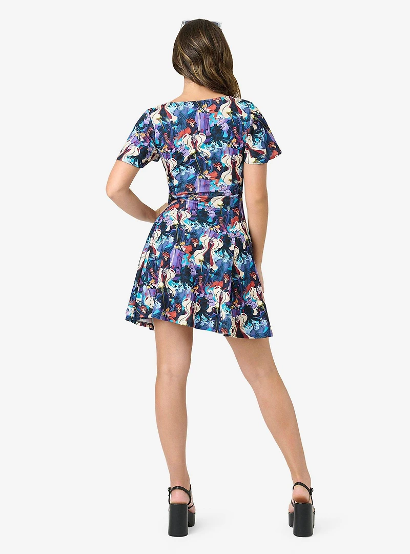 Disney Villains Collection by Unique Vintage Villain Print Flare Dress