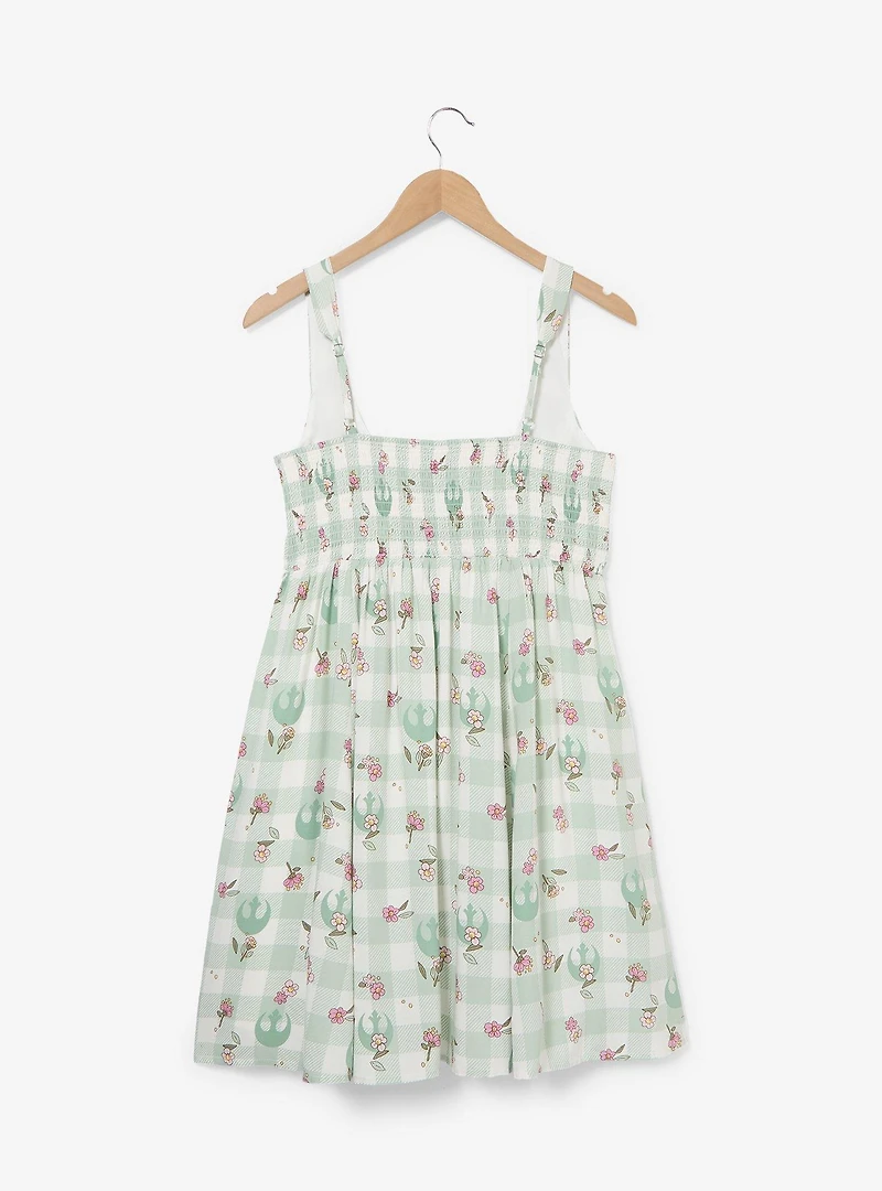 Star Wars Rebel Floral Gingham Tank Dress - BoxLunch Exclusive