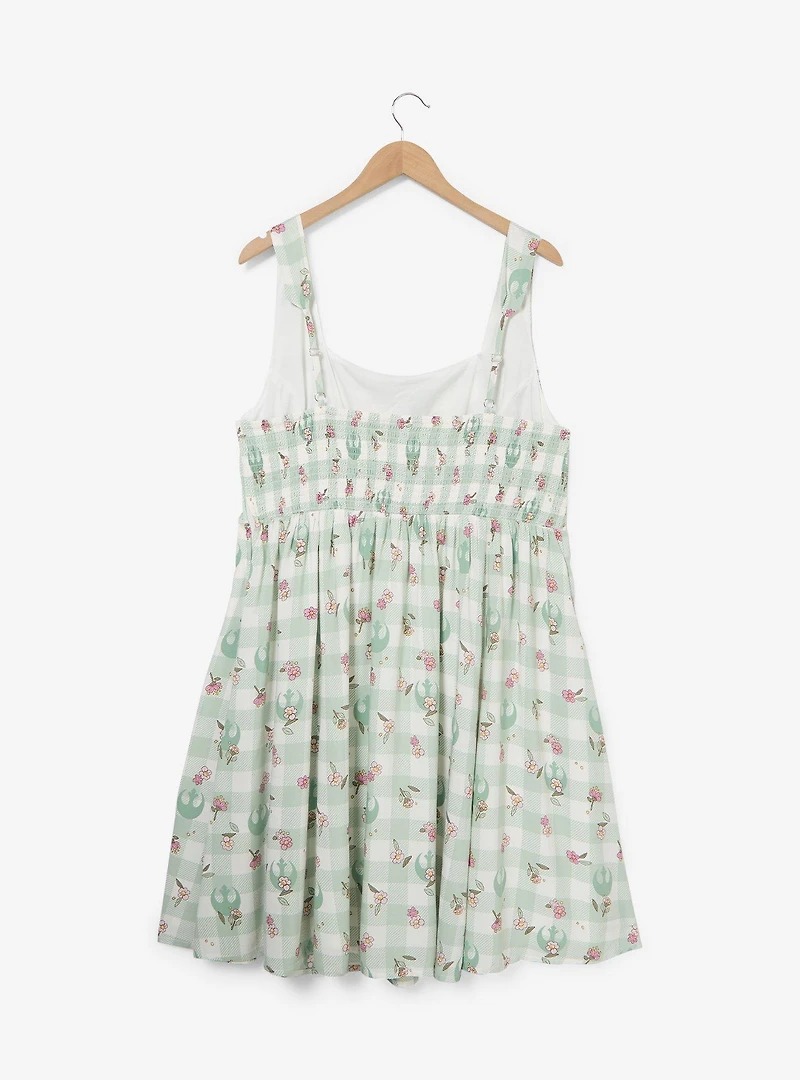 Star Wars Rebel Floral Gingham Plus Tank Dress - BoxLunch Exclusive