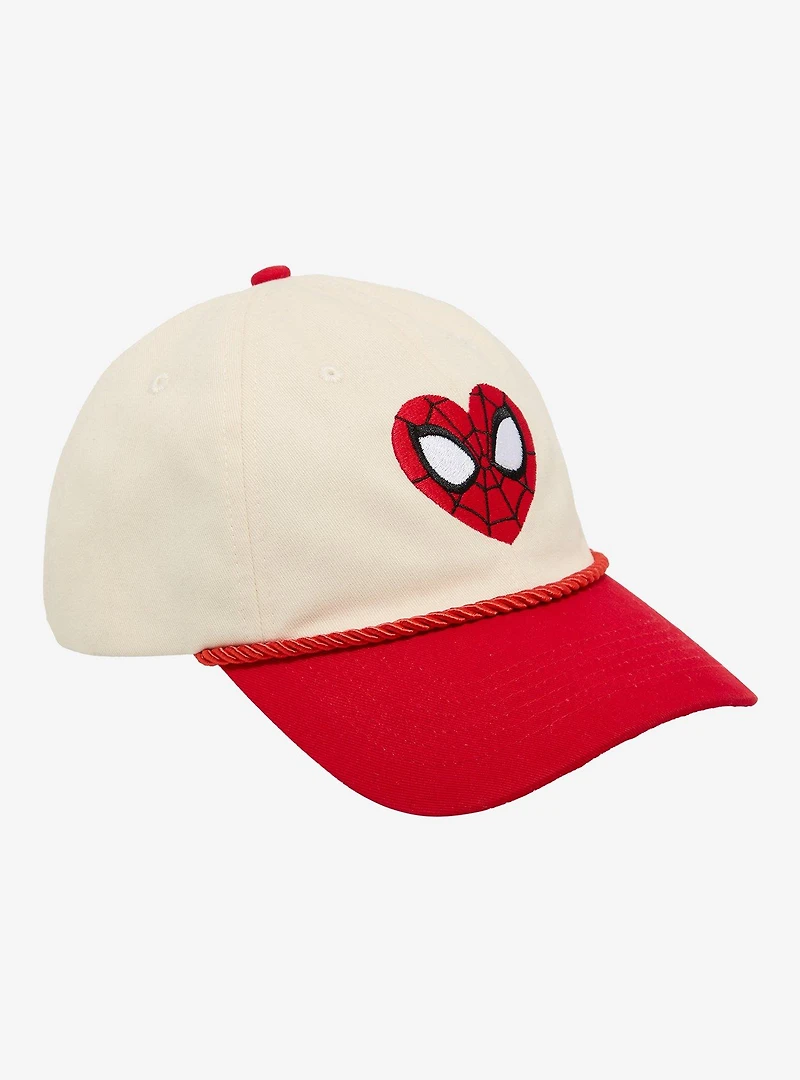 Marvel Spider-Man Heart Mask Embroidered Ball Cap - BoxLunch Exclusive