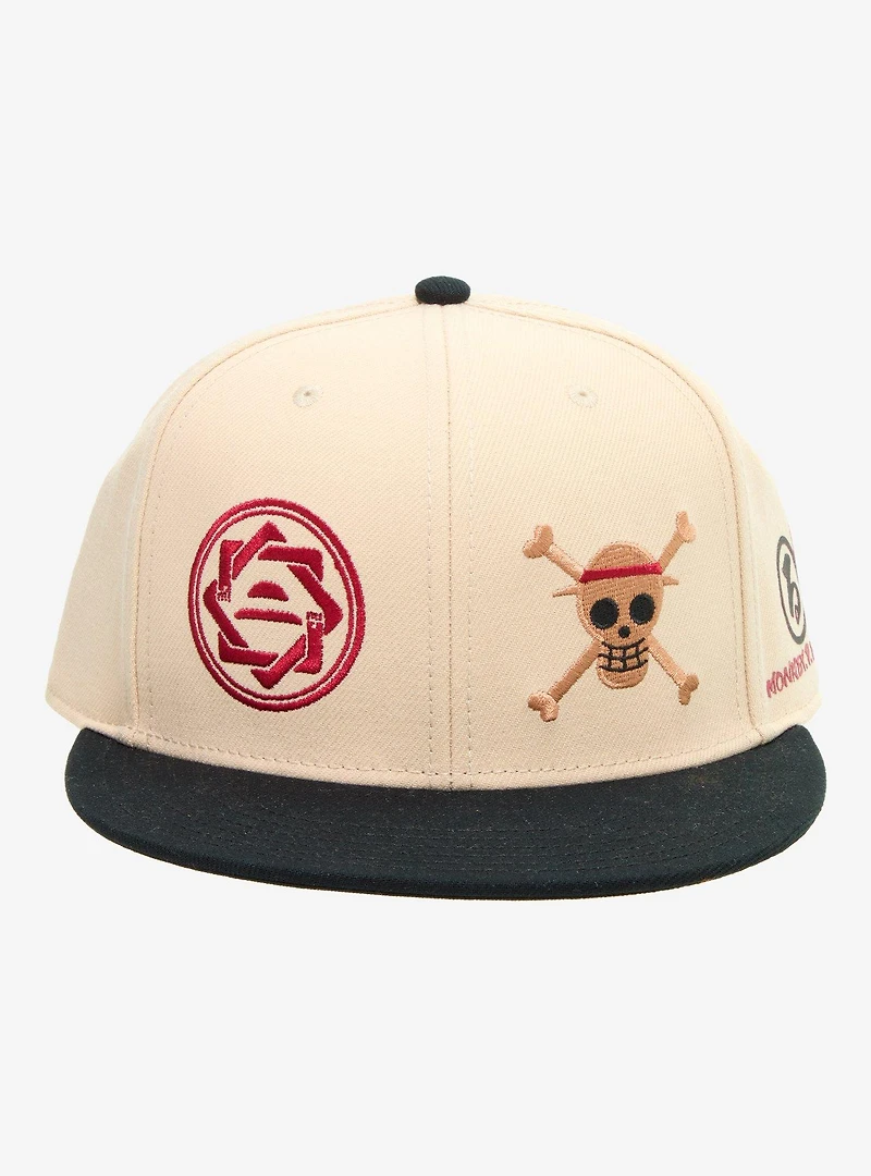 One Piece Monkey D. Luffy Embroidered Icons Ball Cap - BoxLunch Exclusive