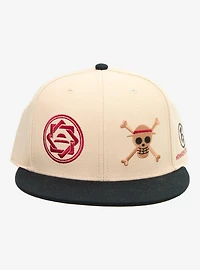 One Piece Monkey D. Luffy Embroidered Icons Ball Cap - BoxLunch Exclusive