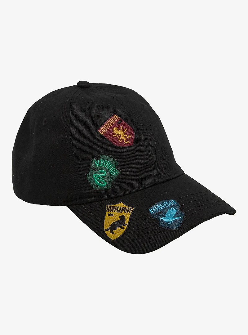 Harry Potter Hogwarts Houses Badges Ball Cap - BoxLunch Exclusive
