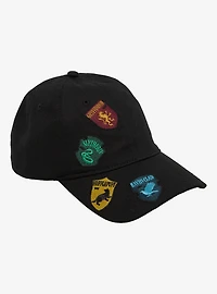 Harry Potter Hogwarts Houses Badges Ball Cap - BoxLunch Exclusive