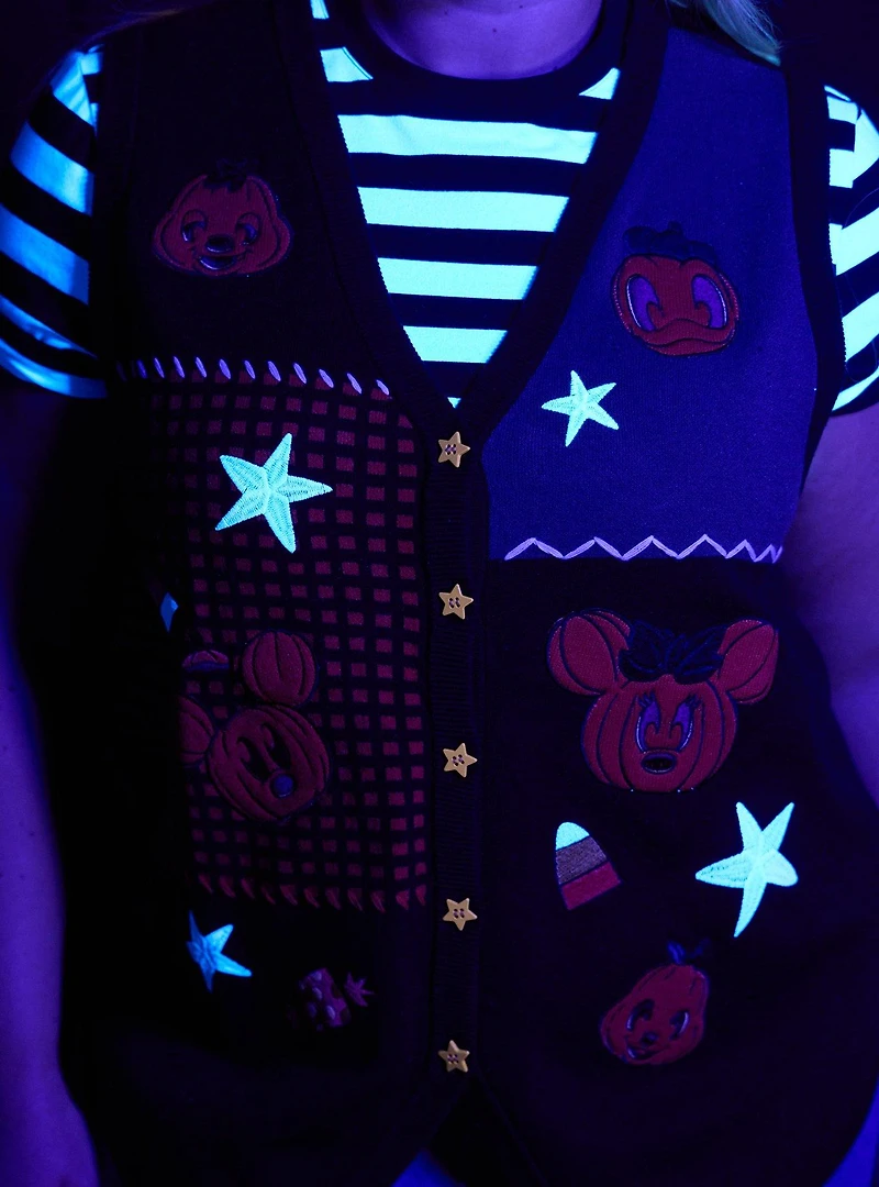 Disney Mickey & Friends Halloween Glow-in-the-Dark Women's Plus Vest - BoxLunch Exclusive