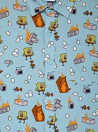 SpongeBob SquarePants Office on Fire Allove Print Woven Button-Up - BoxLunch Exclusive