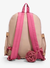 Disney Beauty and The Beast Stained Glass Portraits Backpack with Rose Coin Purse - BoxLunch Exclusive