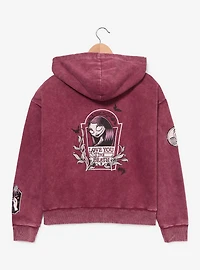 Disney The Nightmare Before Christmas Love You to Death Sally Women's Plus Cropped Zippered Hoodie - BoxLunch Exclusive