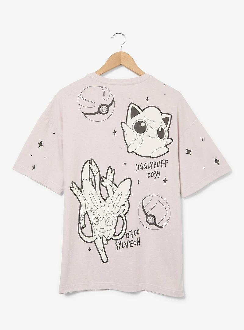 Pokémon Fairy Type Tonal Women's T-Shirt - BoxLunch Exclusive