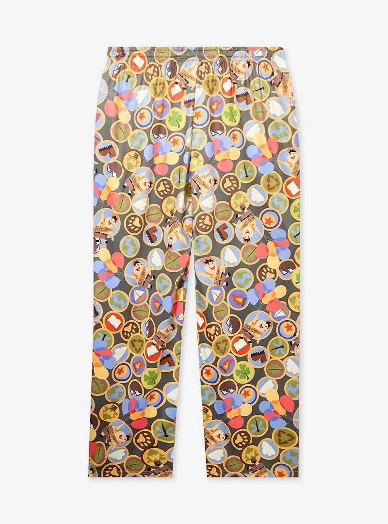 Disney Pixar Up Wilderness Explorer Badges Allover Print Plus Sleep Pants - BoxLunch Exclusive