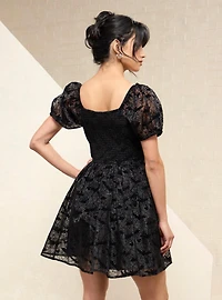 Disney Mickey Mouse Spiderweb Puff Sleeve Dress - BoxLunch Exclusive