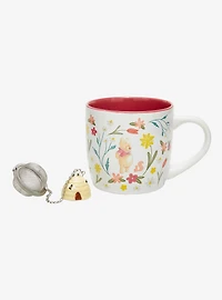 Disney Winnie the Pooh Floral Mug & Tea Infuser Set