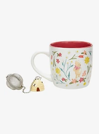 Disney Winnie the Pooh Floral Mug & Tea Infuser Set