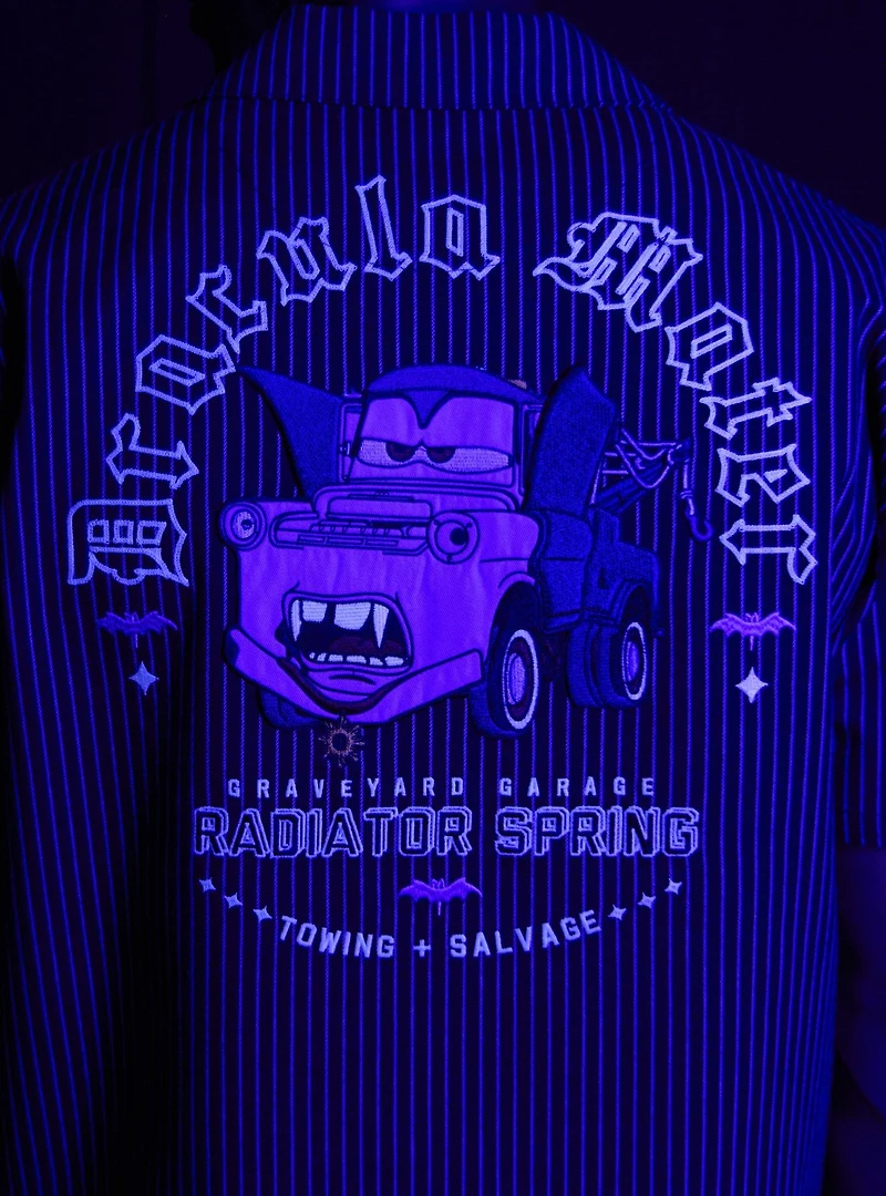 Disney Pixar Cars Dracula Mater Striped Mechanic Woven T-Shirt - BoxLunch Exclusive