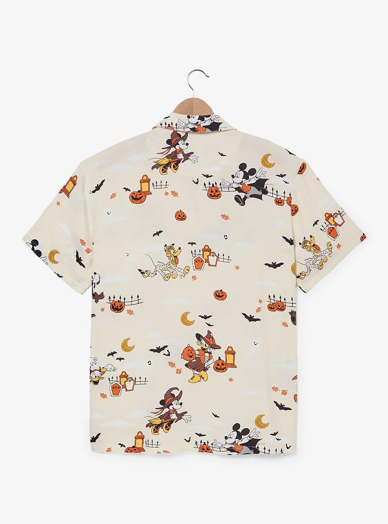 Disney Mickey and Friends Halloween Costumes Allover Print Woven Button-Up - BoxLunch Exclusive