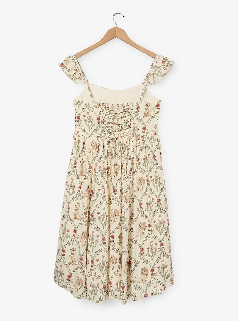 Disney Lady & The Tramp Floral Ruffle Tank Dress - BoxLunch Exclusive