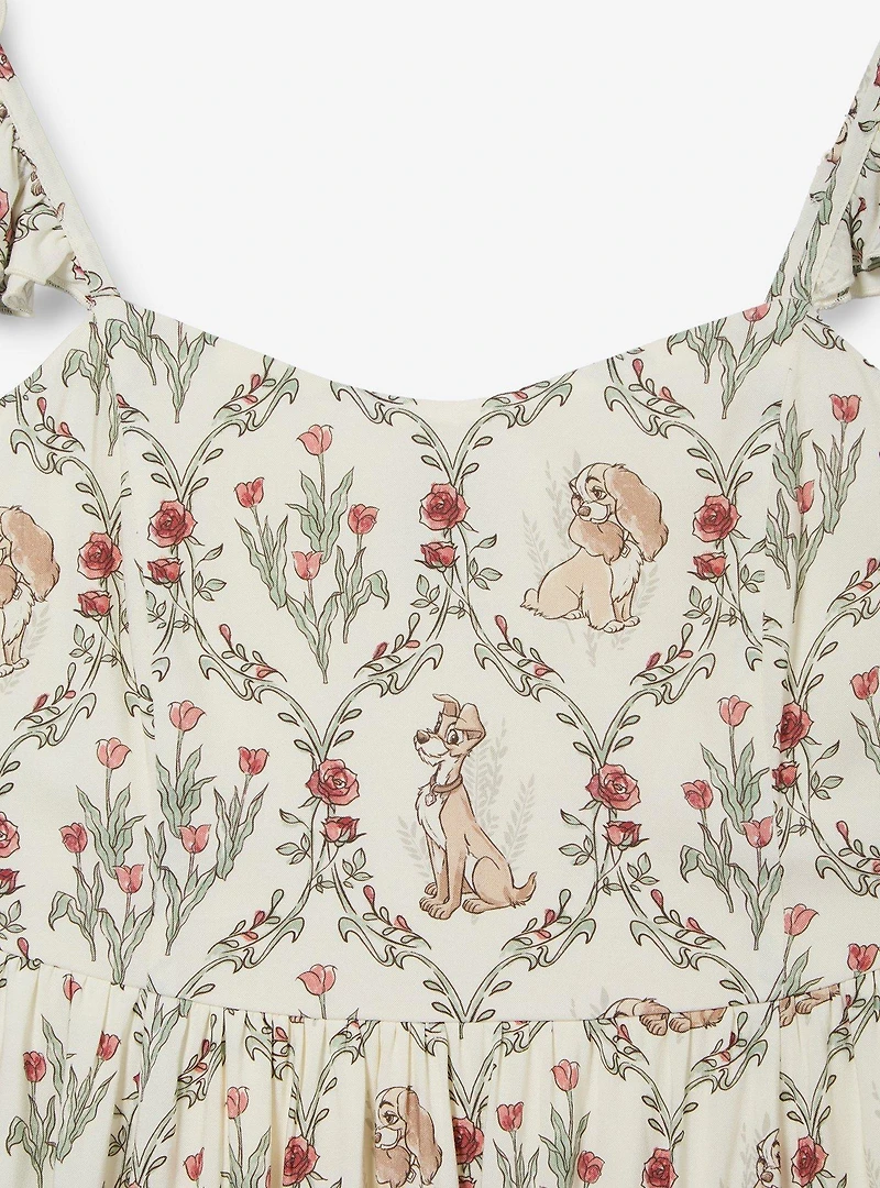 Disney Lady & The Tramp Floral Ruffle Tank Dress - BoxLunch Exclusive