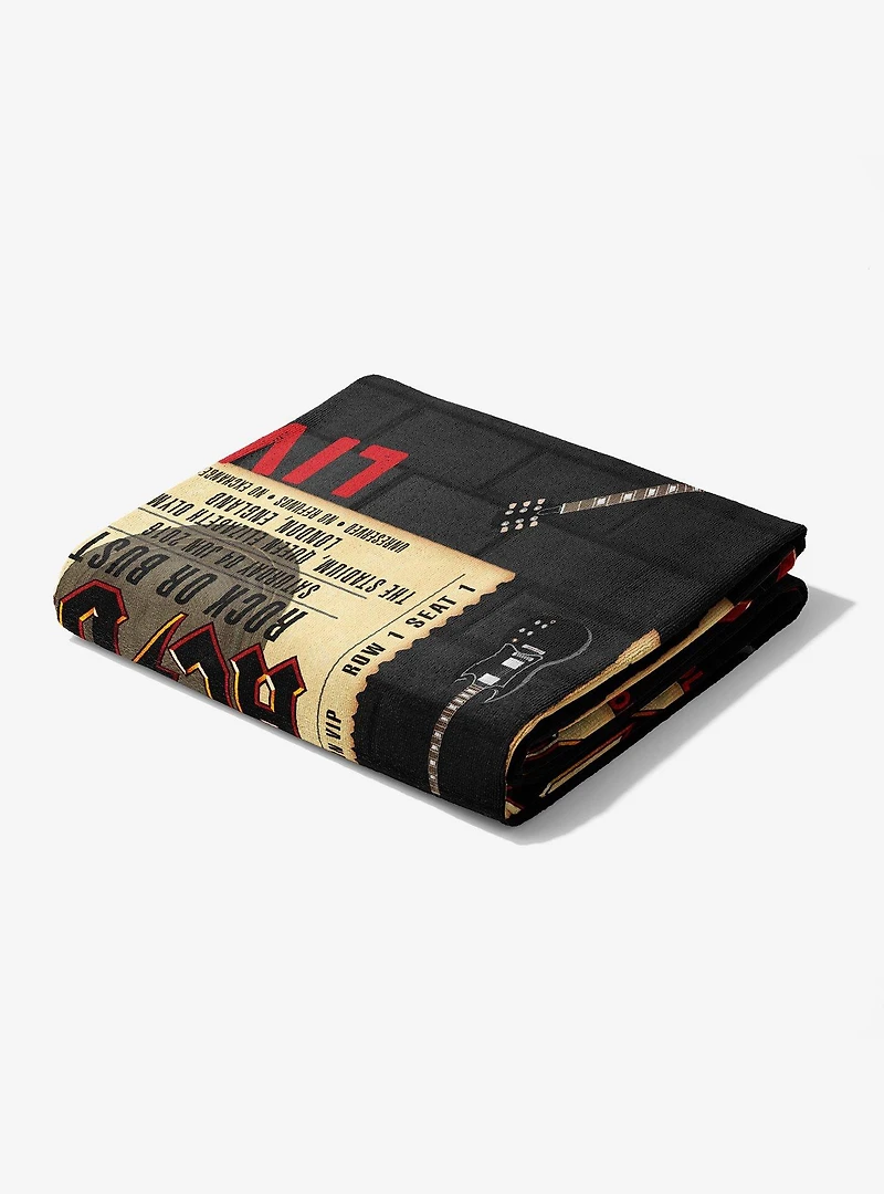 AC/DC Rock On Beach Towel for Two