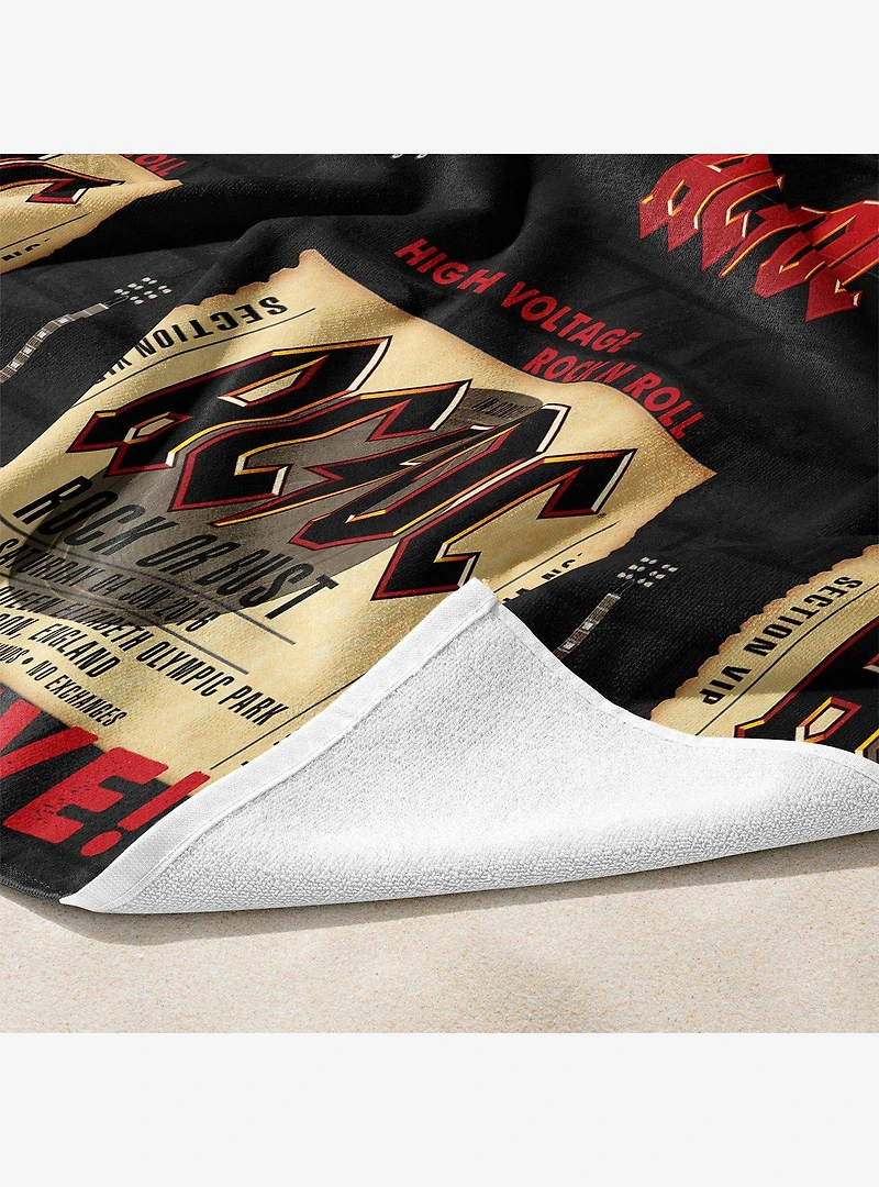 AC/DC Rock On Beach Towel for Two