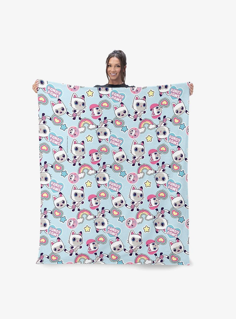 Gabby's Dollhouse Pandy Paws 50x60" Silk Touch Throw Blanket