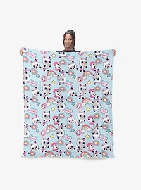 Gabby's Dollhouse Pandy Paws 50x60" Silk Touch Throw Blanket