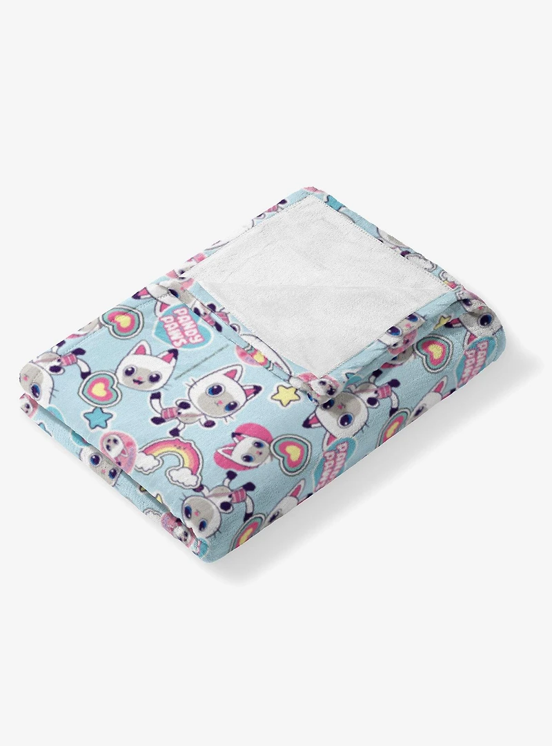 Gabby's Dollhouse Pandy Paws 50x60" Silk Touch Throw Blanket