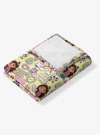 Gabby's Dollhouse It's Meow Time 50x60" Silk Touch Throw Blanket