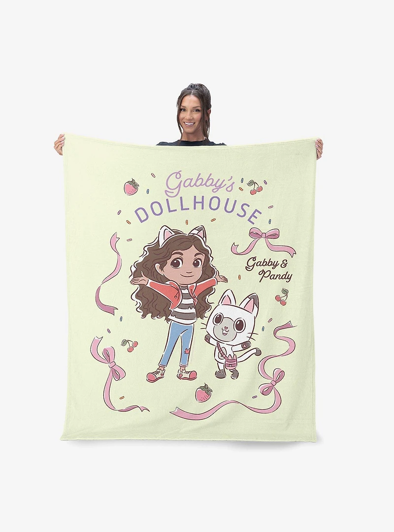 Gabby's Dollhouse Gabby and Pandy 50x60" Silk Touch Throw Blanket