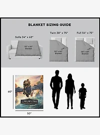 How to Train Your Dragon: Live Action Flight Above the Sea Silk Touch Sherpa Throw Blanket