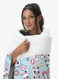 Gabby's Dollhouse Pandy Paws Silk Touch Sherpa Throw Blanket
