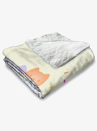 Gabby's Dollhouse Sprinkle Party Silk Touch Sherpa Throw Blanket