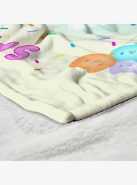 Gabby's Dollhouse Sprinkle Party Silk Touch Sherpa Throw Blanket