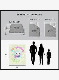 Gabby's Dollhouse Sprinkle Party Silk Touch Sherpa Throw Blanket