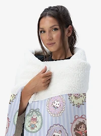 Gabby's Dollhouse Portrait Wall Silk Touch Sherpa Throw Blanket