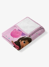 Gabby's Dollhouse Pink Party Time 60x80" Silk Touch Throw Blanket