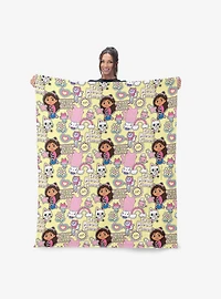 Gabby's Dollhouse It's Meow Time 60x80" Silk Touch Throw Blanket