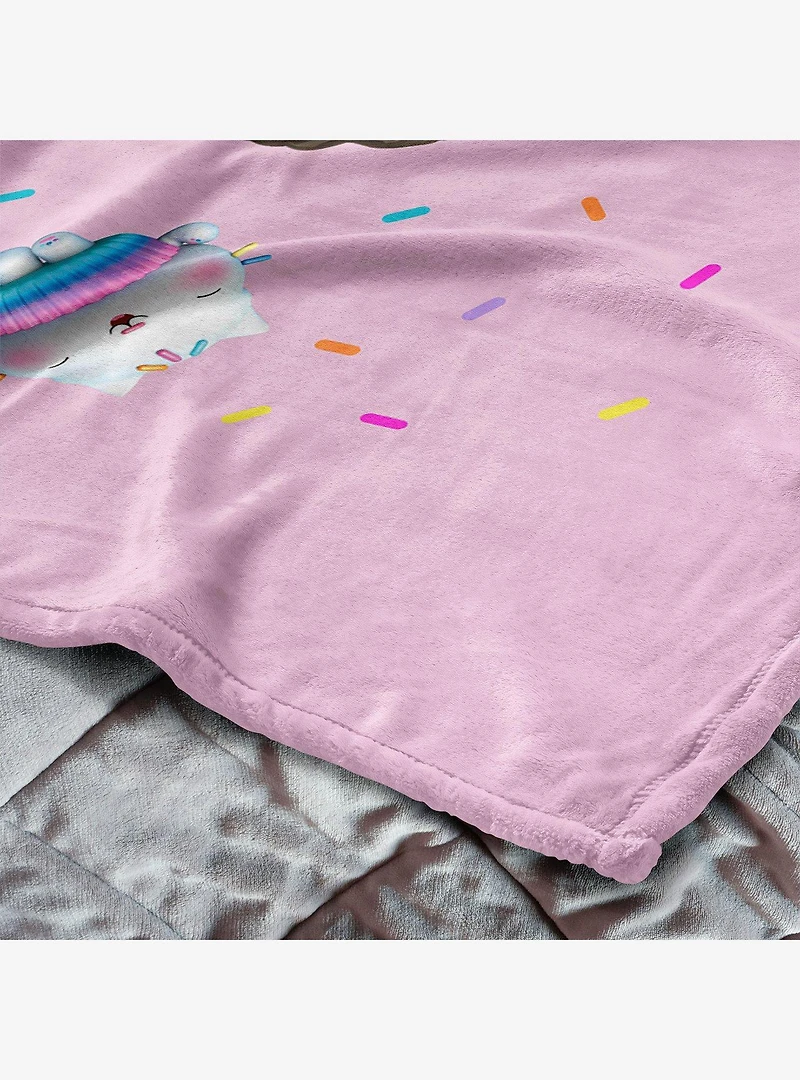 Gabby's Dollhouse Pink Party Time 40x50" Silk Touch Throw Blanket