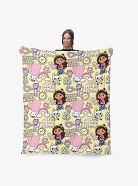 Gabby's Dollhouse It's Meow Time 40x50" Silk Touch Throw Blanket