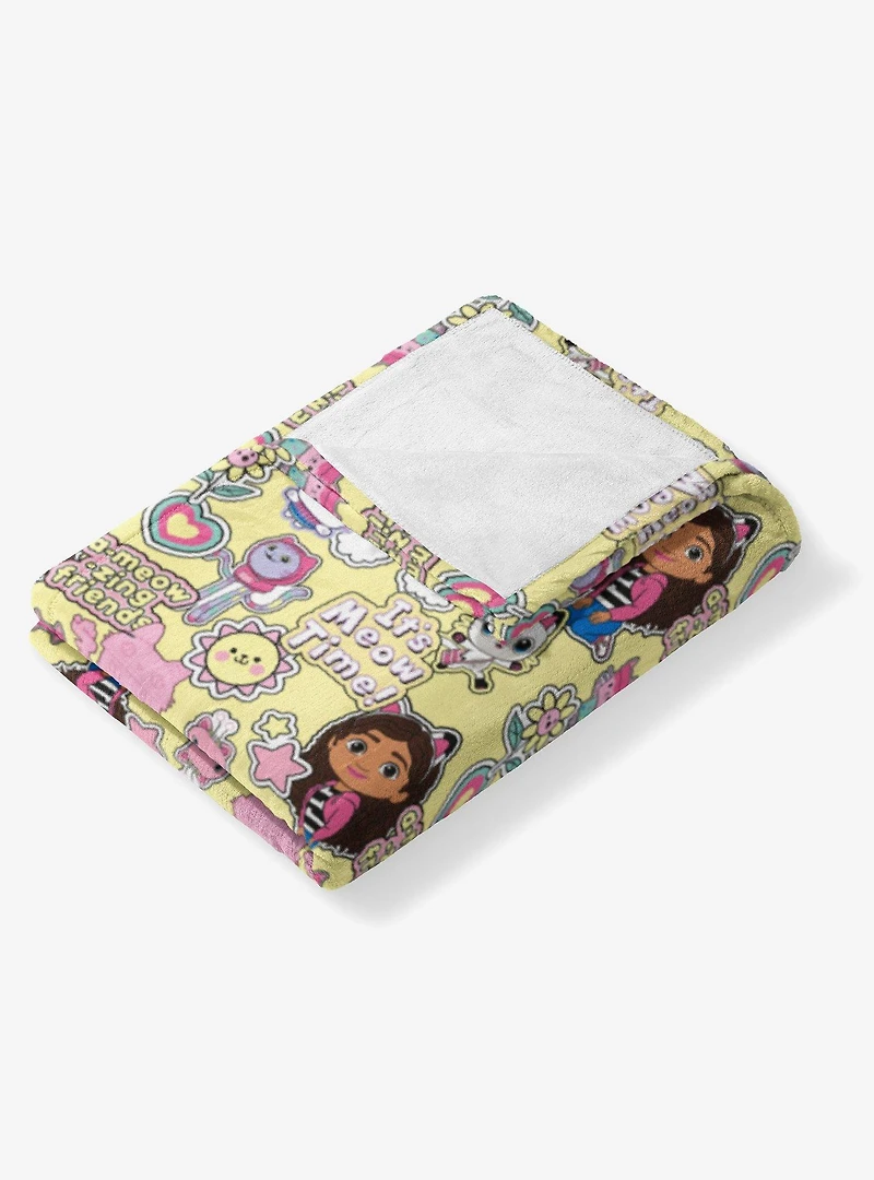 Gabby's Dollhouse It's Meow Time 40x50" Silk Touch Throw Blanket
