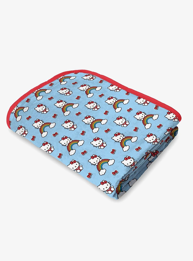 Hello Kitty Clouds and Bows 90x90" Cloud Throw Blanket