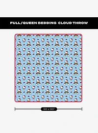 Hello Kitty Clouds and Bows 90x90" Cloud Throw Blanket