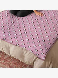 Hello Kitty Cute Little Bows 90x90" Cloud Throw Blanket