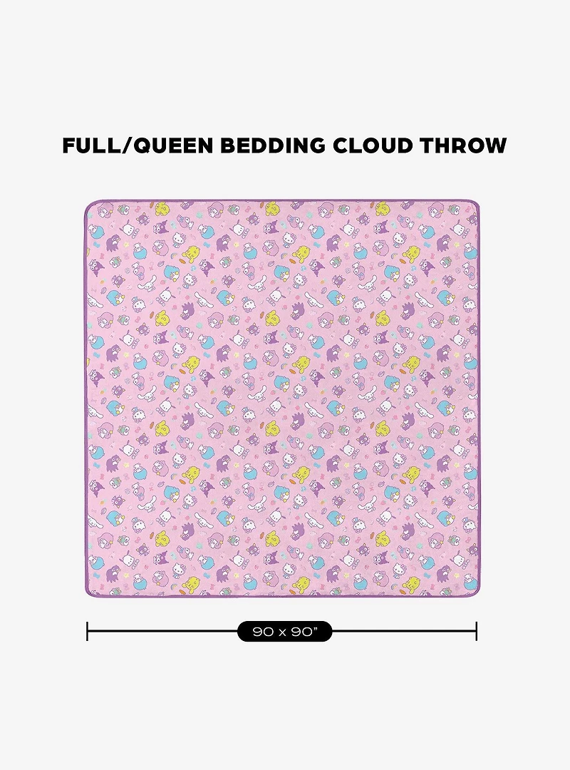 Hello Kitty Dreamy Drop 90x90" Cloud Throw Blanket