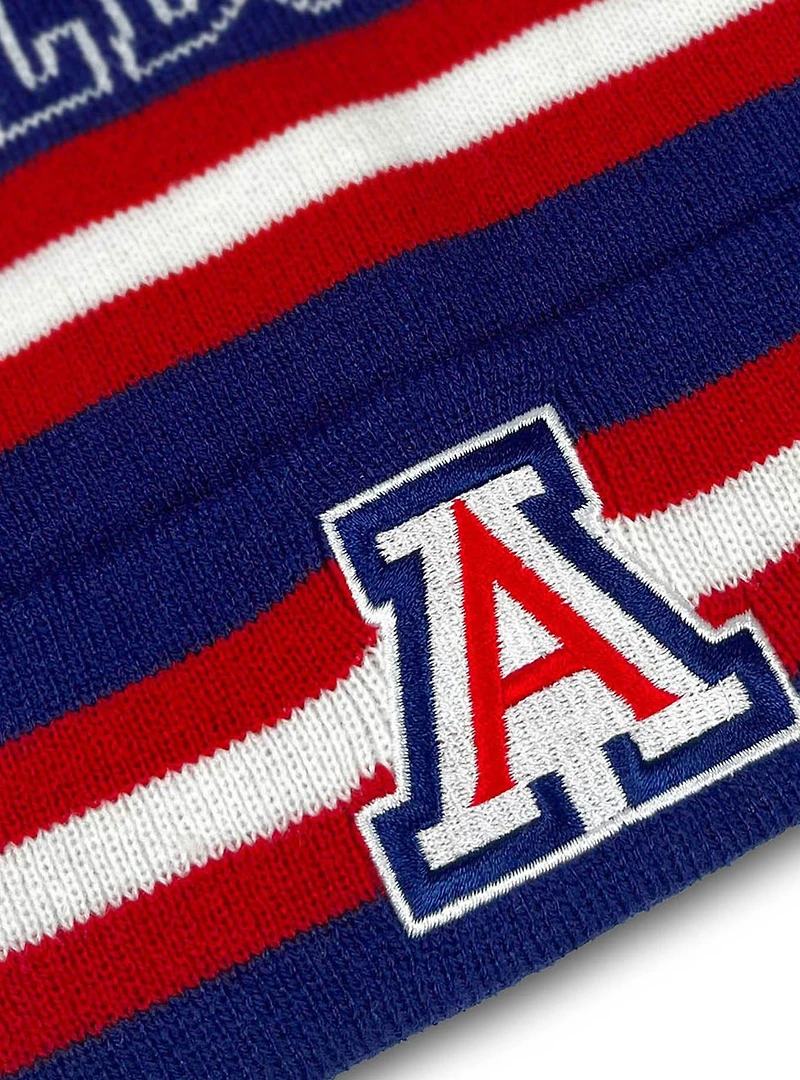 University of Arizona Block Stripes Knit Pom Beanie