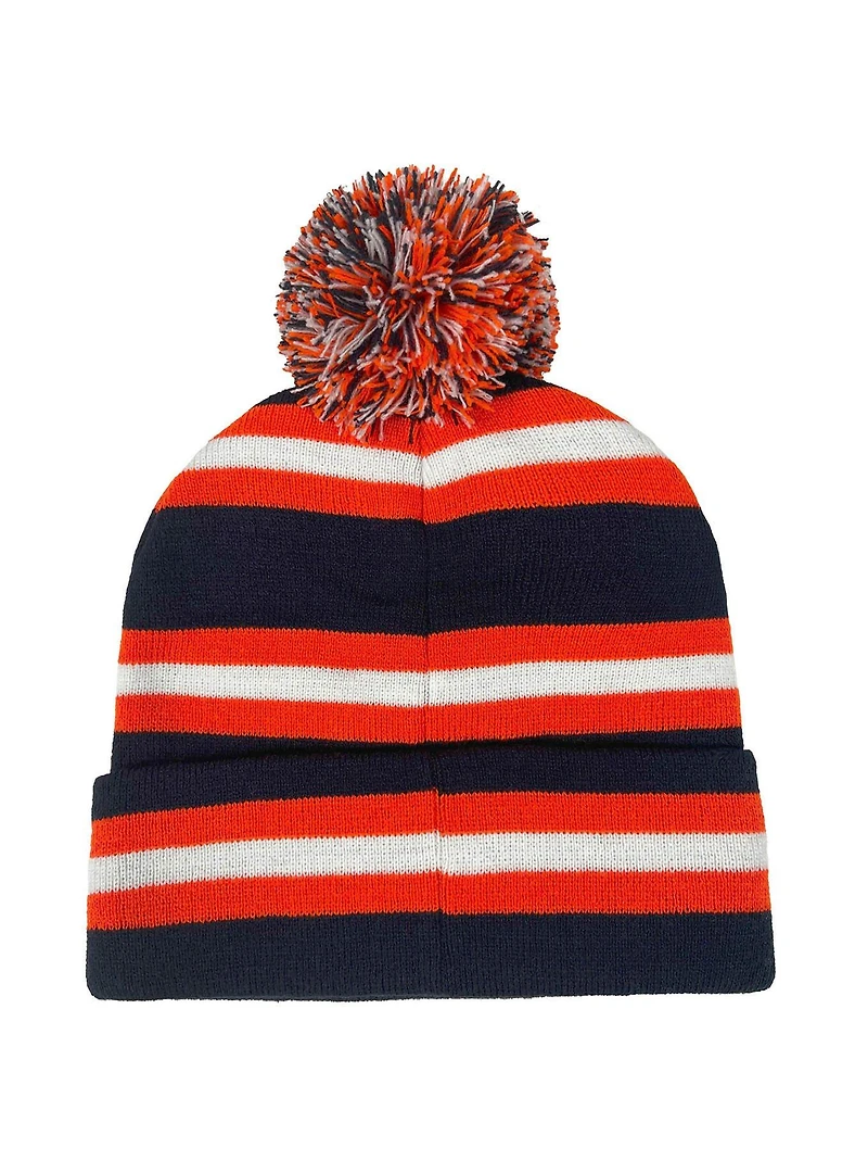 Auburn University Block Stripes Knit Pom Beanie
